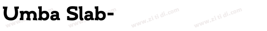 Umba Slab字体转换